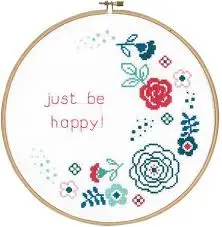 PN-0156333 Counted crossstitch kit with hoop Vervaco "Modern flowers"