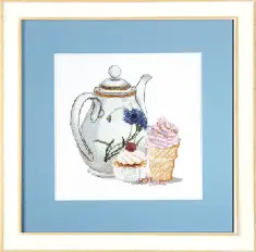 Mixed technique stitch kit M-189 "Breakfast"