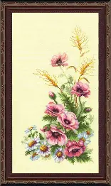 Cross-stitch kit №231Triptych "Wildflowers"
