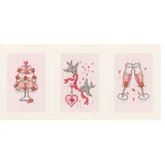 PN-0157567 Cross stitch kit (postcards) Vervaco "Wedding"
