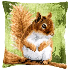 PN-0157491 Vervaco Cross Stitch Cushion "Squirrel"