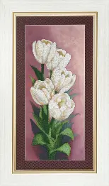 Beadwork kit B-682 "Snowy tulips"