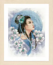 PN-0169168 Counted cross stitch kit LanArte "Asian Lady In Blue"