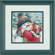 70-08833 Counted cross stitch kit DIMENSIONS "A Kiss for Snowman"