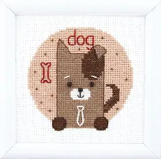 BT-203 Counted cross stitch kit Crystal Art Set of pictures "World of animals"