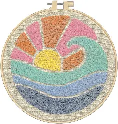 72-76388 Set for embroidery in the carpet technique Various colors Dimensions with hoops