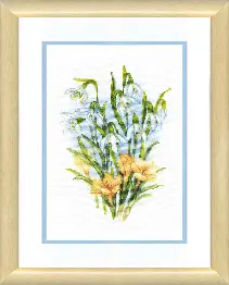 BT-060 Counted cross stitch kit Crystal Art "Spring bouquet"