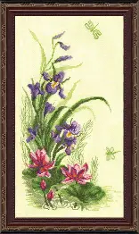 Cross-stitch kit №232 Triptych "Wildflowers"