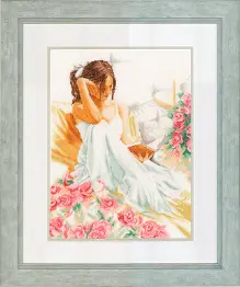 PN-0150001 Counted cross stitch kit LanArte "Moment of Reading"