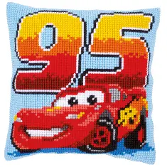 PN-0014586 Vervaco Cross Stitch Cushion Disney "Lightning McQueen"