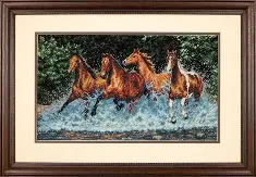 35214 Counted cross stitch kit DIMENSIONS "Galloping Horses"