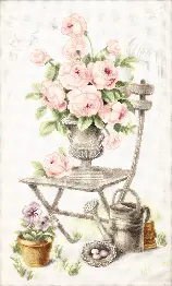 Cross-stitch kit М-355 "Summer still life with roses"