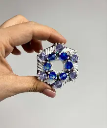 BP-362 Kit for making Crystal Art brooch Winter wreath