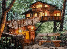 M-466 Counted cross stitch kit "Secret place"