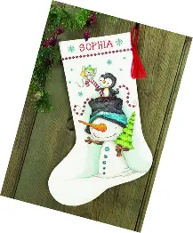 70-08937 Counted cross stitch kit DIMENSIONS "Jolly Trio Stocking"