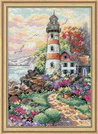 06883 Counted cross stitch kit DIMENSIONS "Beacon at Daybreak"