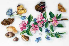 Cross-stitch kit M-453 Counted cross stitch kit series "Favorite garden"