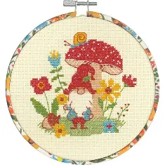 72-76315 Cross-stitch kit Gnome DIMENSIONS with hoops