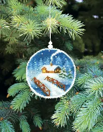 Christmas tree toy cross-stitch kit Т-20 Set of pictures "Winter evening"