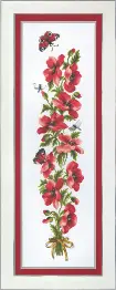 Mixed technique stitch kit М-140 "Composition of poppies"