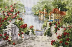 Cross-stitch kit M-406 Counted cross stitch kit series "Holidays by the sea"