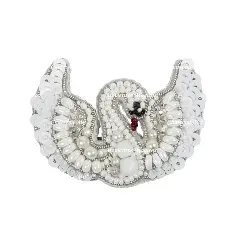 BP-312 Beadwork kit for creating broоch Crystal Art "Swan"