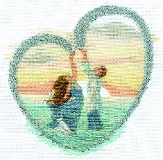 M-563 Counted cross stitch kit "Warmth through the frost"
