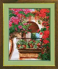 Beadwork kit B-563 "Flowers at the balcony" 