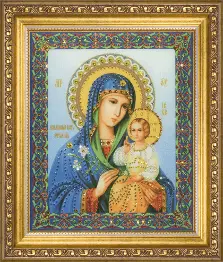 Rhinestone decoration kit КС-056 "The Icon of the Mother of God The Unfading Blossom"