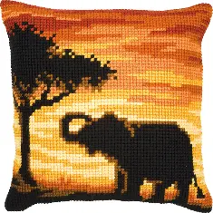 PN-0008643 Cross stitch kit (pillow) Vervaco "Elephant"