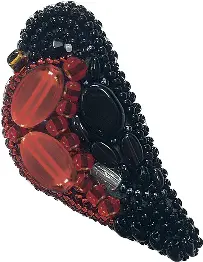 BP-192 Beadwork kit for creating broоch Crystal Art "Bullfinch"