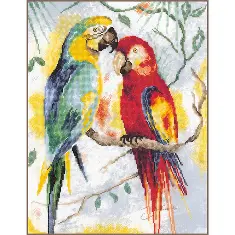 PN-0216141 Lanarte embroidery kit Parrot conversation.