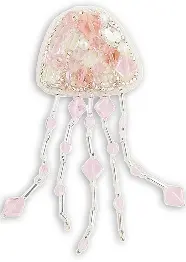 BP-225 Beadwork kit for creating broоch Crystal Art "Jellyfish"