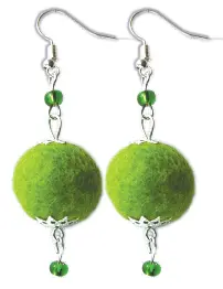 Felting kit V-16 Earring “Spring verdure” 