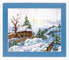 BT-513 Embellished stitch kit Crystal Art "Warm winter"