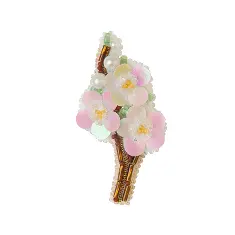 BP-296 Beadwork kit for creating broоch Crystal Art "Sakura"