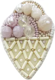 BP-189 Beadwork kit for creating broоch Crystal Art "Dessert"