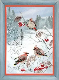 BT-528 Embellished stitch kit Crystal Art "Winter treat"