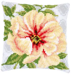 PN-0174419 Vervaco Cross Stitch Cushion "Soft orange flower"
