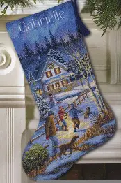 08805 Counted cross stitch kit DIMENSIONS Christmas Eve Fun. Stocking