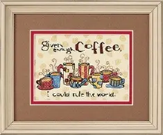 65019 Counted cross stitch kit DIMENSIONS "Enough Coffee"