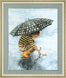 BT-014 Counted cross stitch kit Crystal Art "First Thunderstorm"