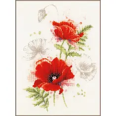 PN-0196178 Cross stitch kit LanArte Poppies Poppies