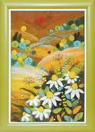 Felting kit V-203 "Camomile field"