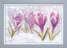 BT-515 Embellished stitch kit Crystal Art "Spring sketch"