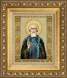 Rhinestone decoration kit KC-074 "The Icon of St. Sergius of Radonezh"