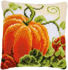 PN-0147534 Vervaco Cross Stitch Cushion "Pumpkins"