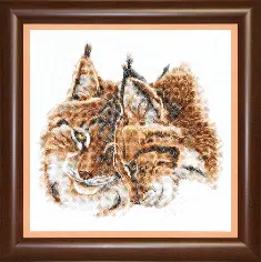 BT-190 Counted cross stitch kit Crystal Art "Cat's tenderness"
