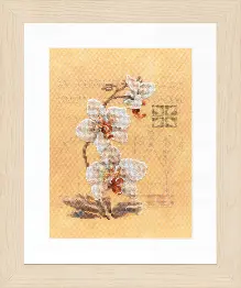 PN-0008008 Counted cross stitch kit LanArte "Three orchids"