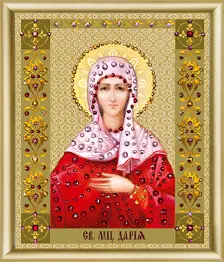 Rhinestone decoration kit KC-116 "The Icon of St. Martyr Daria"